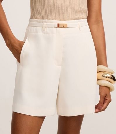 Short Reto Sastre con Cinturón Elástico Hebilla 3