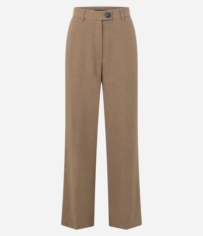 Pantalón Wide Leg Sastrería con Estampa de Cuadros Punteada 8
