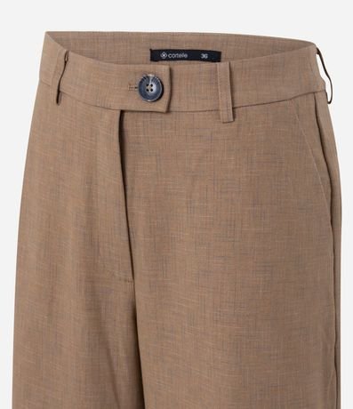 Pantalón Wide Leg Sastrería con Estampa de Cuadros Punteada 9