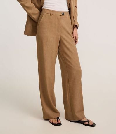 Pantalón Wide Leg Sastrería con Estampa de Cuadros Punteada 3