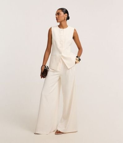 Pantalón Pantalona Sastrería con Pliegues