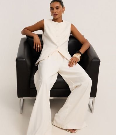 Pantalón Pantalona Sastrería con Pliegues 3