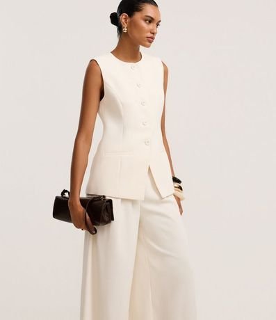 Pantalón Pantalona Sastrería con Pliegues 6