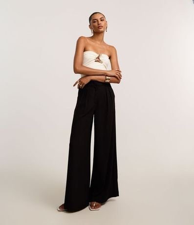 Pantalón Pantalona Sastrería con Pliegues