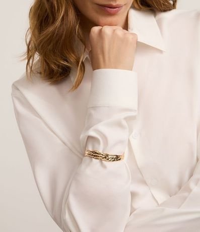 Kit 02 Braceletes Rígidos Abertos en Resina y Metal 1