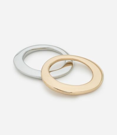 Kit 02 Braceletes Rígidos Bicolor 1