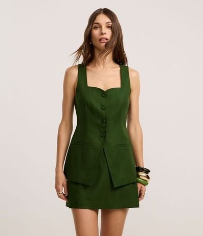 Short Pollera Sastre Cintura Alta en Viscolino 2