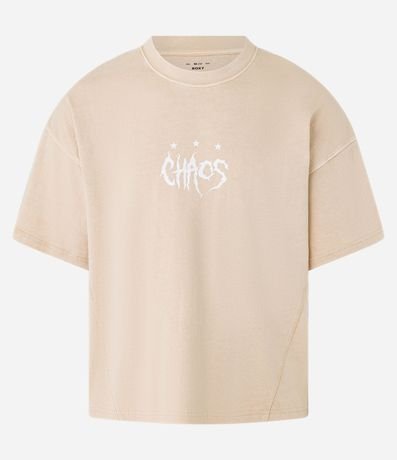 Remera Boxy en Algodón con Estampa Frente y Espalda Chaos 5