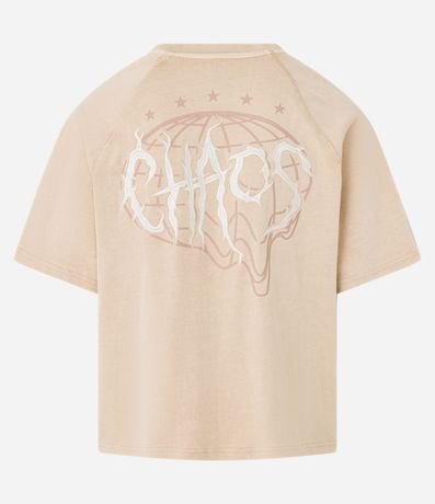 Remera Boxy en Algodón con Estampa Frente y Espalda Chaos 6