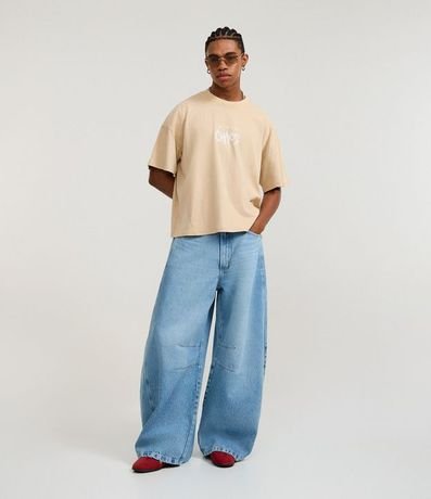 Remera Boxy en Algodón con Estampa Frente y Espalda Chaos 2