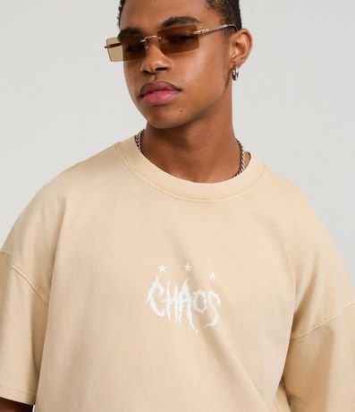 Remera Boxy en Algodón con Estampa Frente y Espalda Chaos 4