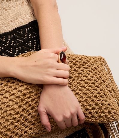 Maxi Anillo con Resina Contrastante