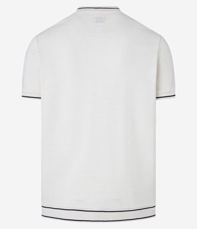 Remera Regular en Algodón con Estampa Localizada y Textura 8