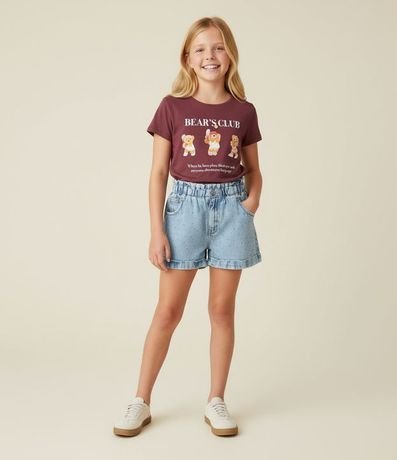 Remera Infantil con Estampa Ositas Tenistas - Talle 5 a 14 años