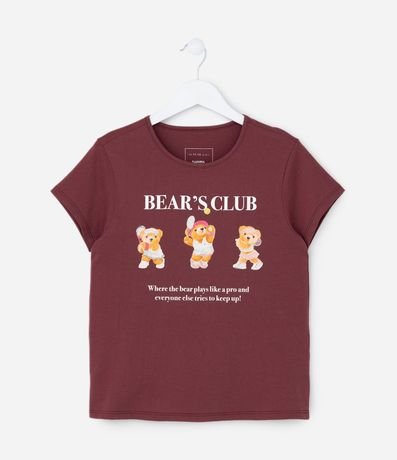 Remera Infantil con Estampa Ositas Tenistas - Talle 5 a 14 años