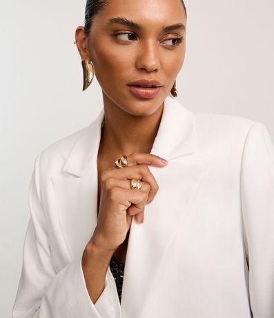 Blazer Oversized Sastre con Botón Único y Solapas 4