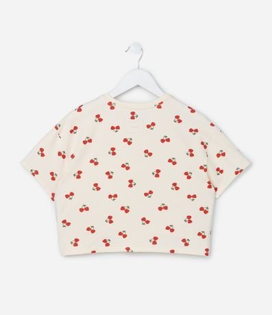 Remera corta Infantil con Estampa Cerezas - Talle 5 a 14 años 2