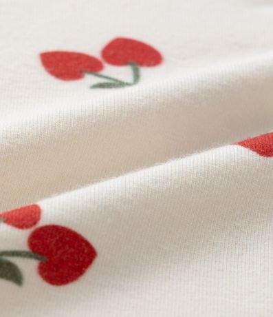 Remera corta Infantil con Estampa Cerezas - Talle 5 a 14 años 3