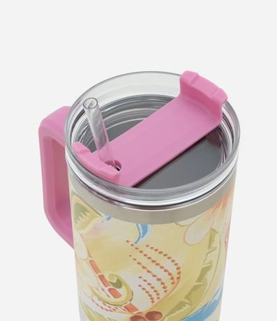 Vaso Térmico en Metal con Estampa Tropical 3