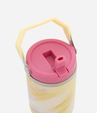 Botella Térmica en Metal con Estampa de Pinceladas y Asa 900ml 2