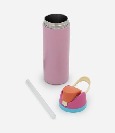 Botella Térmica en Metal con Tapa Colorida y Pajita 750 ml 6