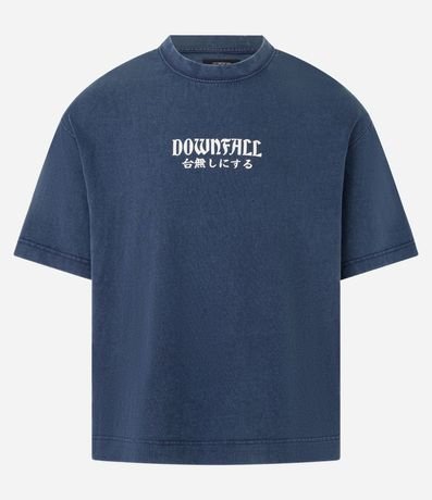 Remera Boxy en Malhão con Estampa Oriental y Lettering Dowfall 5