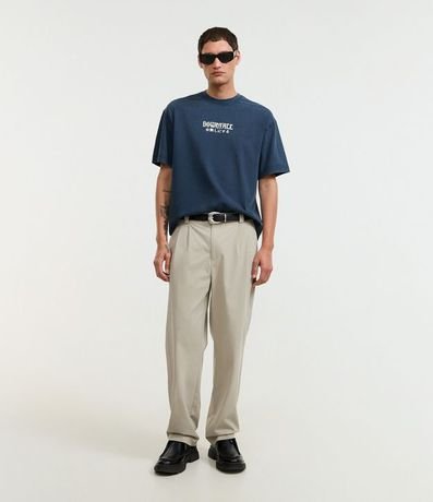 Remera Boxy en Malhão con Estampa Oriental y Lettering Dowfall 2