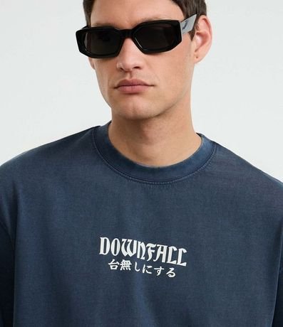 Remera Boxy en Malhão con Estampa Oriental y Lettering Dowfall 4