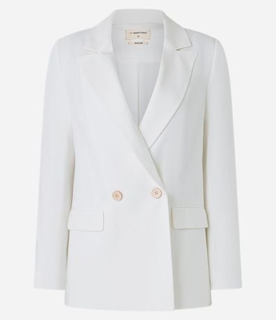 Blazer con Lino y Solapa en el Cuello 6