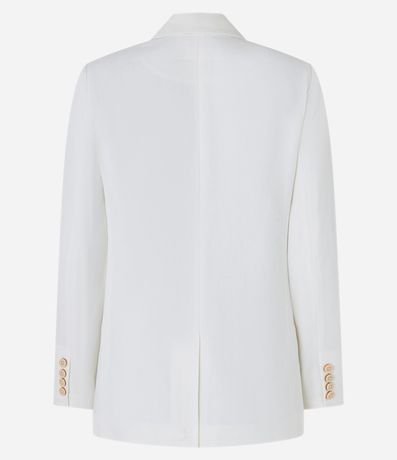 Blazer con Lino y Solapa en el Cuello 7