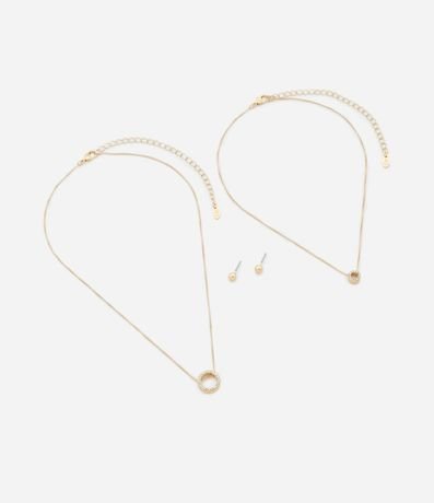 Conjunto de Collar Capas y Caravana con Colgante de Strass 2