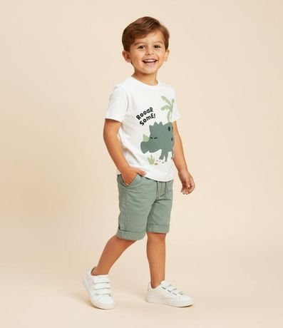 Bermuda Infantil en Piquet con Bajo Plegado - Talle 1 a 4 años