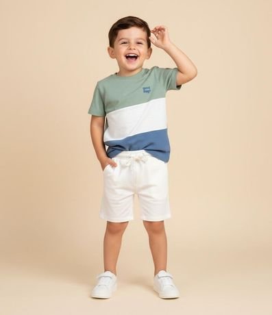 Bermuda Infantil en Piquet con Bajo Plegado - Talle 1 a 4 años