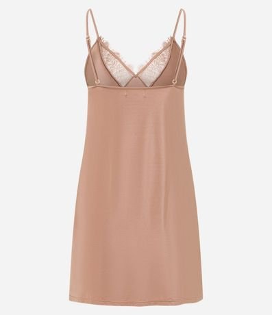 Camisón en Microfibra Satinada con Detalle de Encaje 6