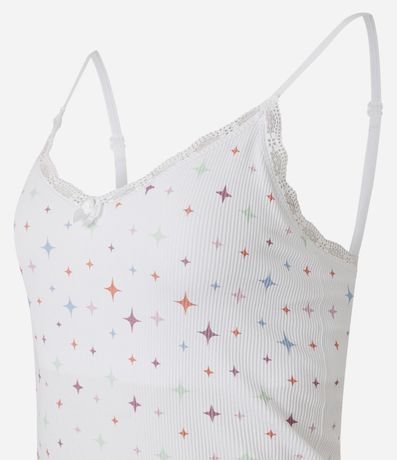 Pijama Short Doll Seamless con Estampa de Brillitos 5