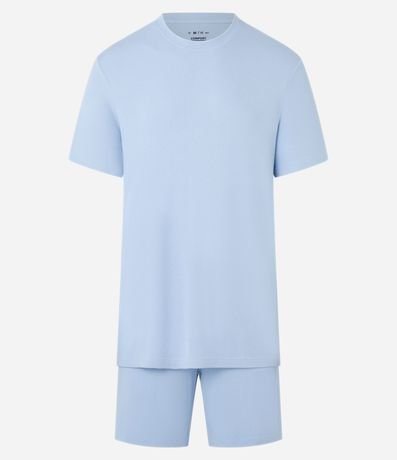 Pijama corto Comfort en Viscosa Canelado 1
