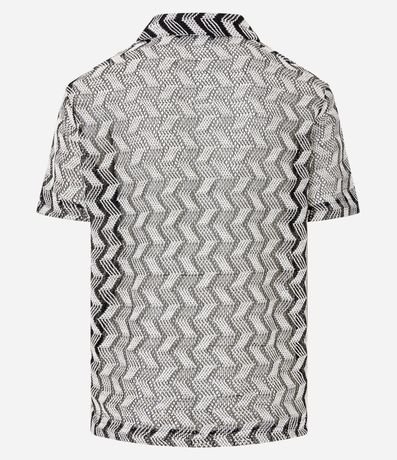 Camisa Comfort con Estampa Zig Zag Texturizada 6