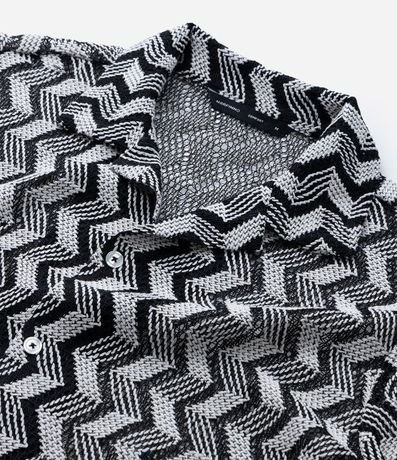 Camisa Comfort con Estampa Zig Zag Texturizada 7