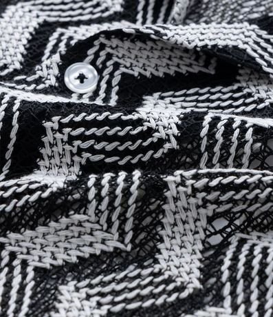 Camisa Comfort con Estampa Zig Zag Texturizada 8