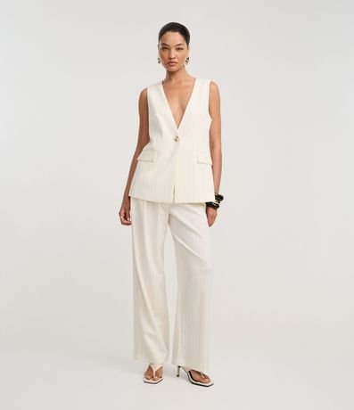 Chaleco Alargado Sastre en Viscosa con Lazo 2