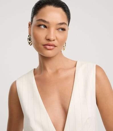 Chaleco Alargado Sastre en Viscosa con Lazo 3