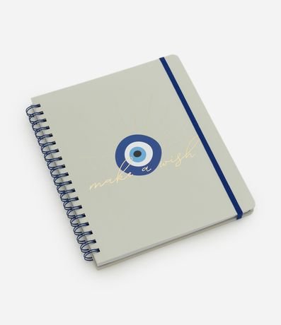 Planner Capa Dura con Figuras y Estampa de Ojo Turco