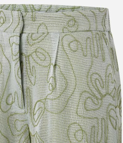 Pantalón Recto Sastre Cintura Alta con Bordado Bastrado 7