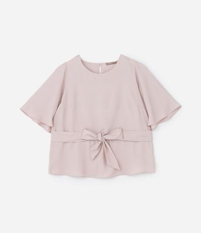 Blusa en Crepé con Lazo en la Cintura Curve & Plus Size 5