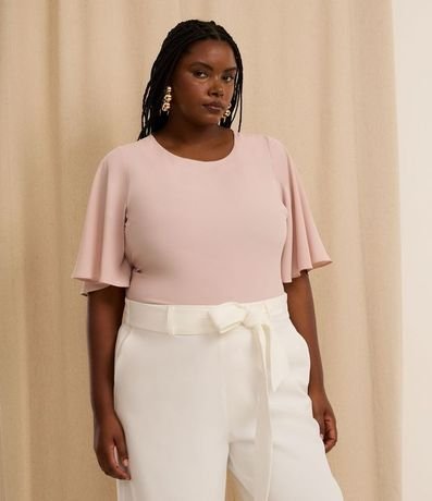 Blusa en Crepé con Lazo en la Cintura Curve & Plus Size 1