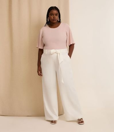 Blusa en Crepé con Lazo en la Cintura Curve & Plus Size 2