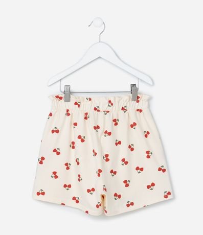 Short Infantil con Moña y Estampa Cerezas - Talle 5 a 14 años 2