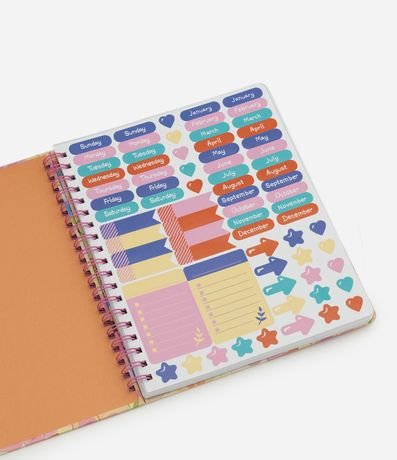 Planner de Capa Dura con Estampado Floral 5