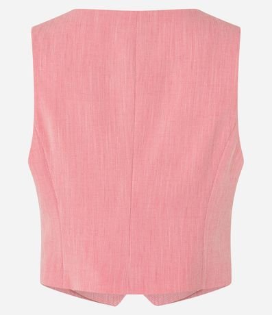 Chaleco Cropped Sastre con Textura y Botones 6