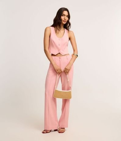 Chaleco Cropped Sastre con Textura y Botones 2